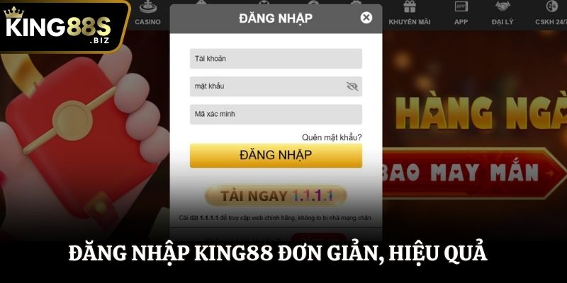 Đăng nhập King88 đơn giản, hiệu quả