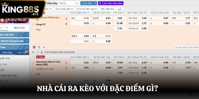 Nhà cái ra kèo có đặc điểm như thế nào?